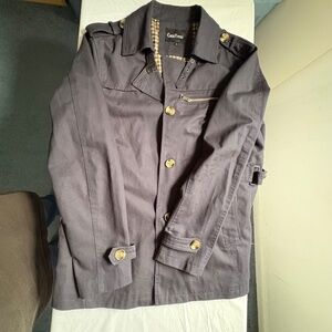 Chouyatou Men's Casual Collar 3 Button Lightweight Coat Large